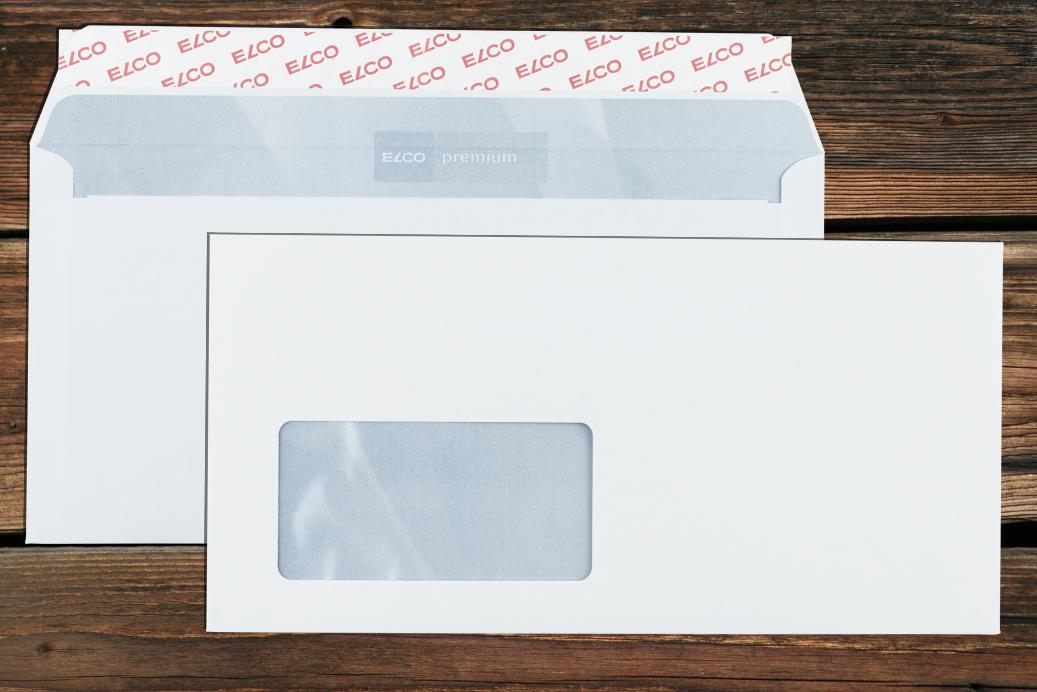 Briefhüllen mit Fenster C6/5 114x229 mm Haftklebend Hochweiß 100 g/qm